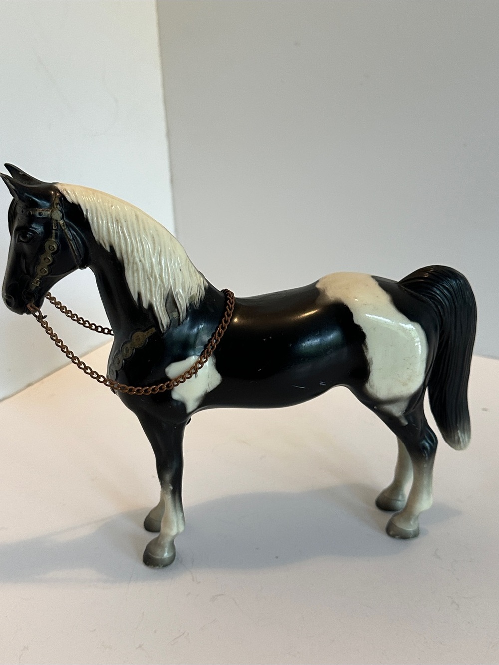 Breyer vintage black & white #55 Pinto Horse Figurine without saddle